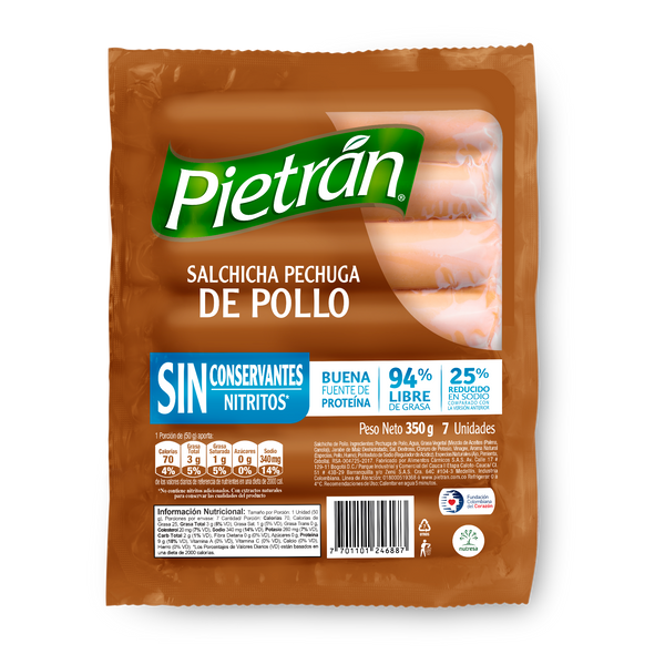 SALCHICHA DE POLLO PIETRÁN 350g