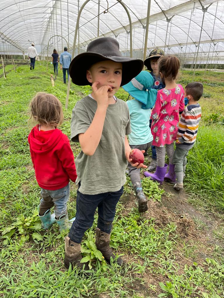 Vegetales con los niños