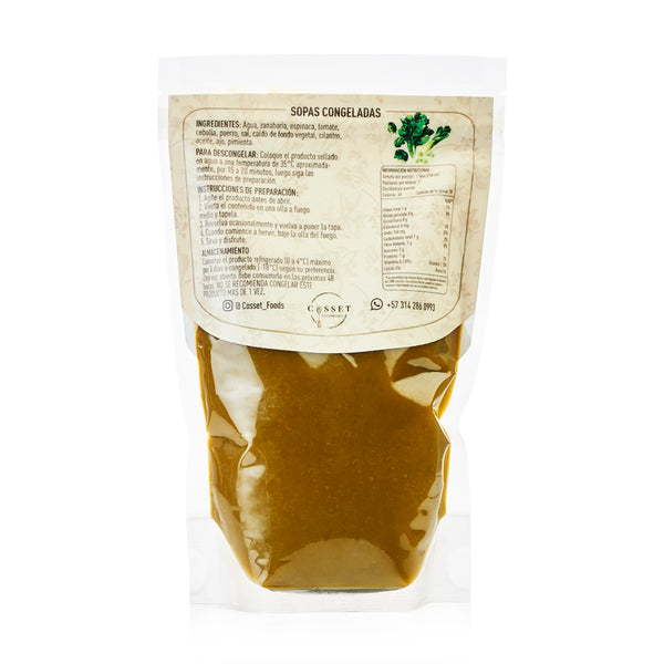 Sopa de espinaca y puerro Cosset 1